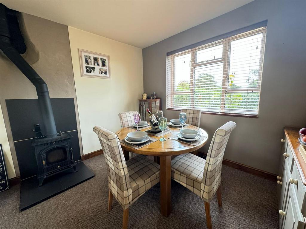 Dining space and log burner