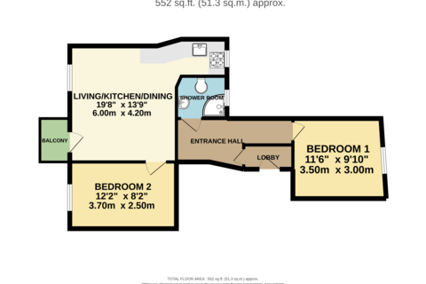 2 bedroom flat to rent, Cowley Court West Street London E11 4LG