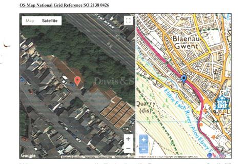 Land for sale, Carlyle Street, Abertillery, Blaenau Gwent. NP13 1UF