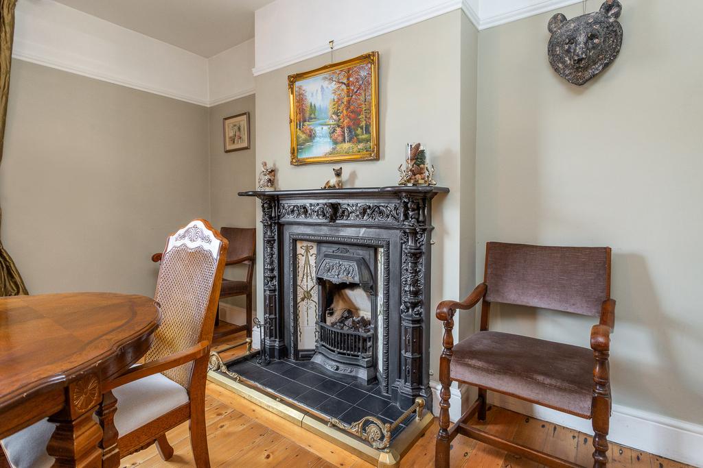 Dining room fireplace