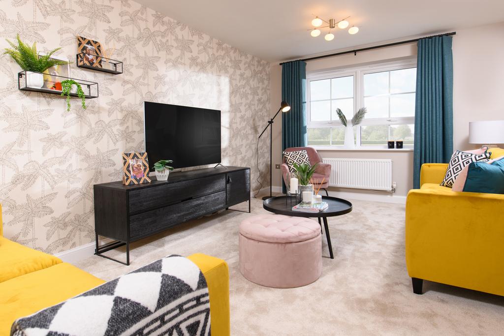 Inside view 4 bedroom Chester living room