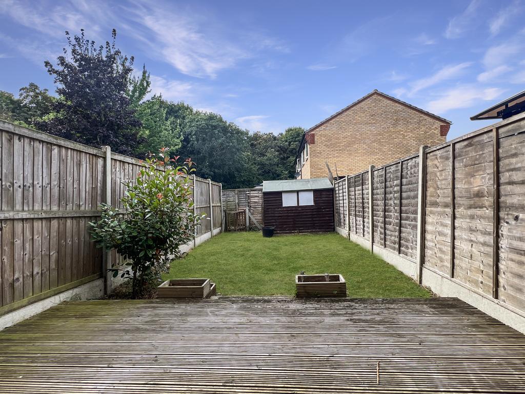 Rear Garden With Raised Decking Area