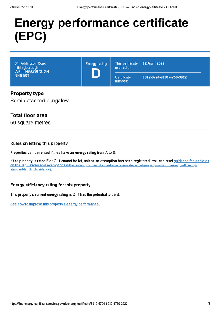 EPC Certificate