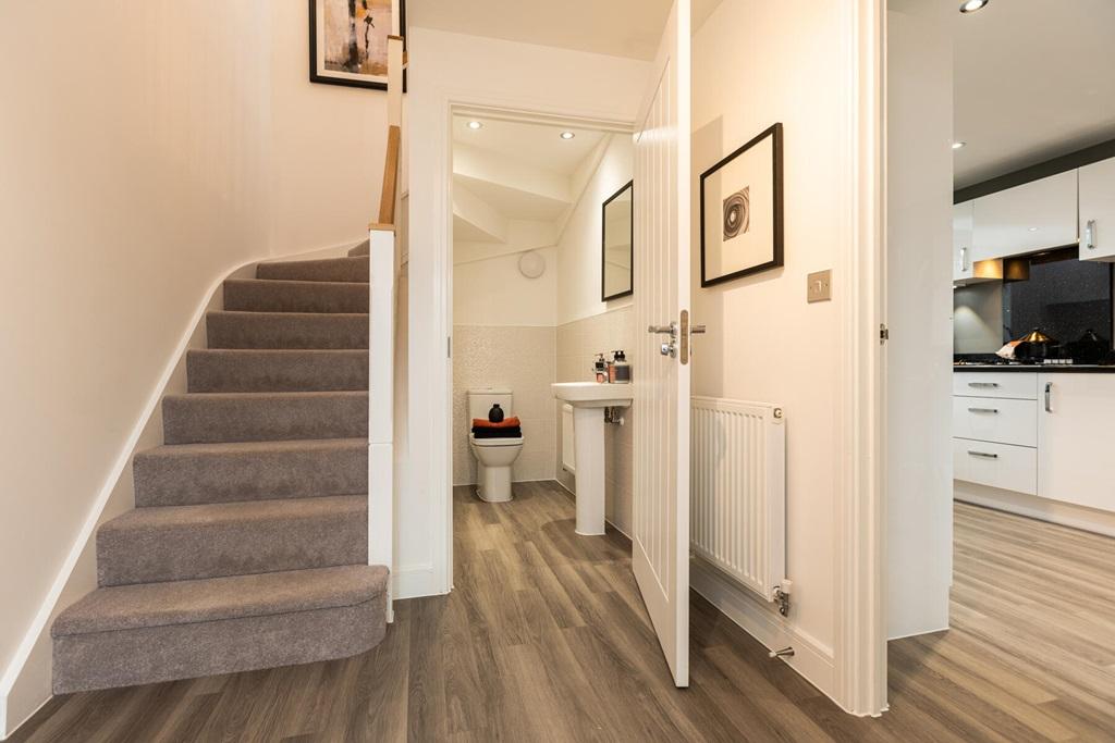 Hallway with handy downstairs toilet