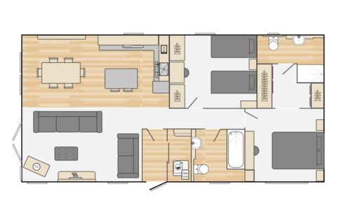 2 bedroom lodge for sale, Springwood Holiday Village