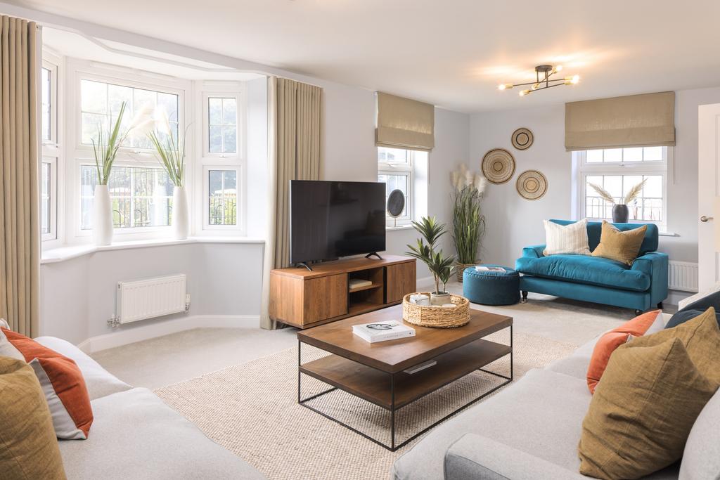 Spacious living room in a home