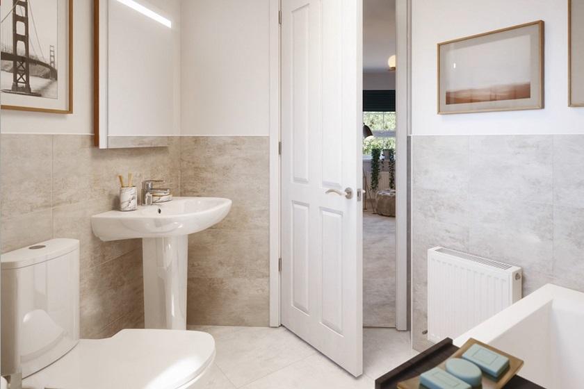 Lutterworth house type family bathroom