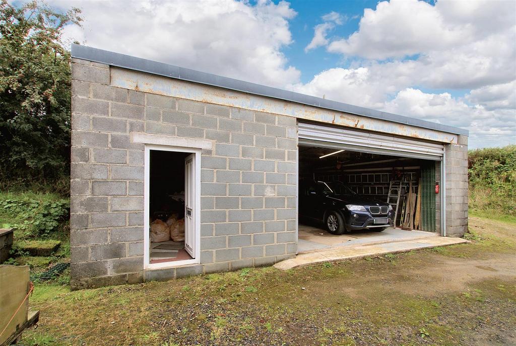 Detached double garage