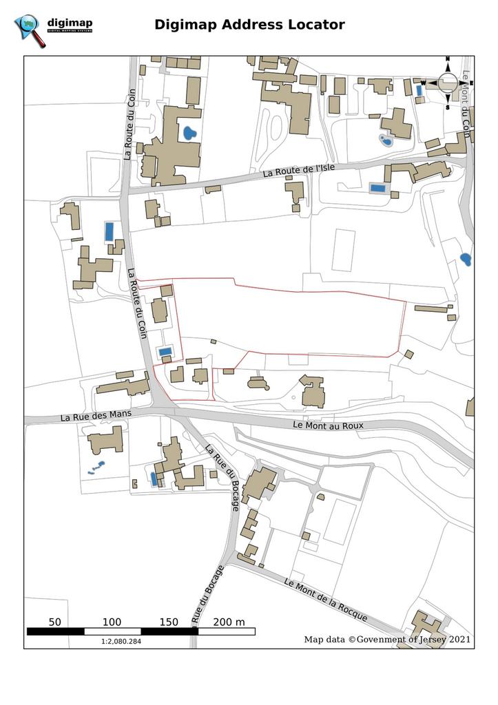 Digimap approximate only.