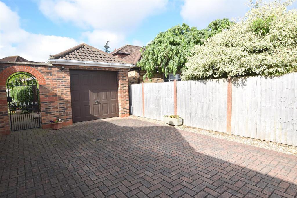 Detached brick garage