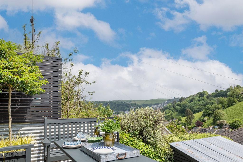 Flag Cottage, Dartmouth, Rear Garden Terrace