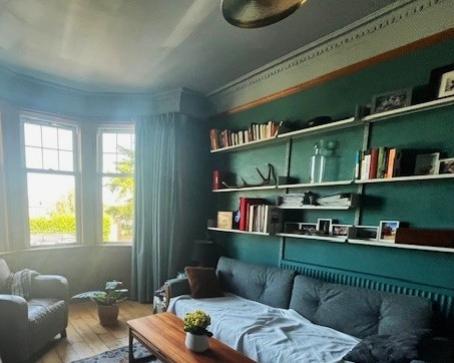 Lounge filled shelves