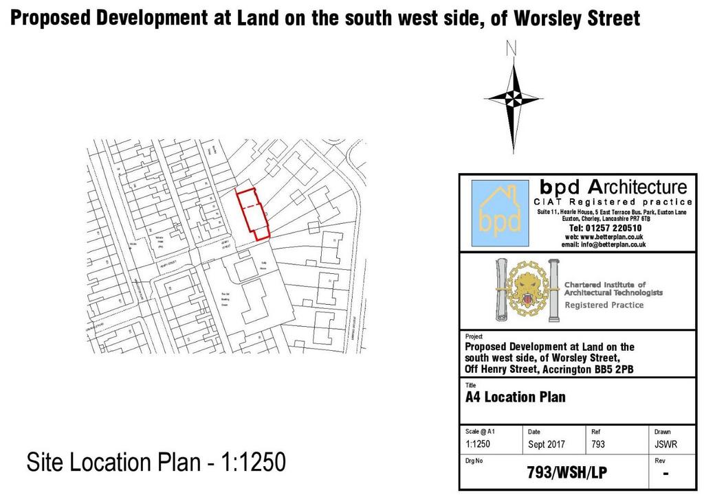 793 WSA LP Worsley Street Accrington A4 Location p