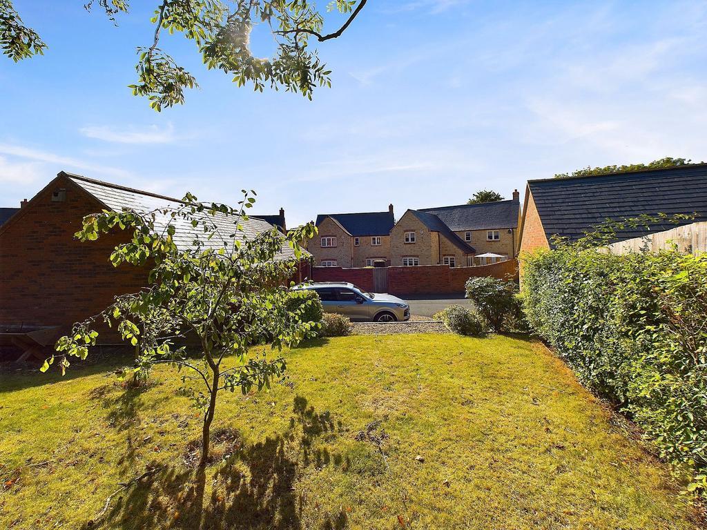Rear garden showing full garden with double...