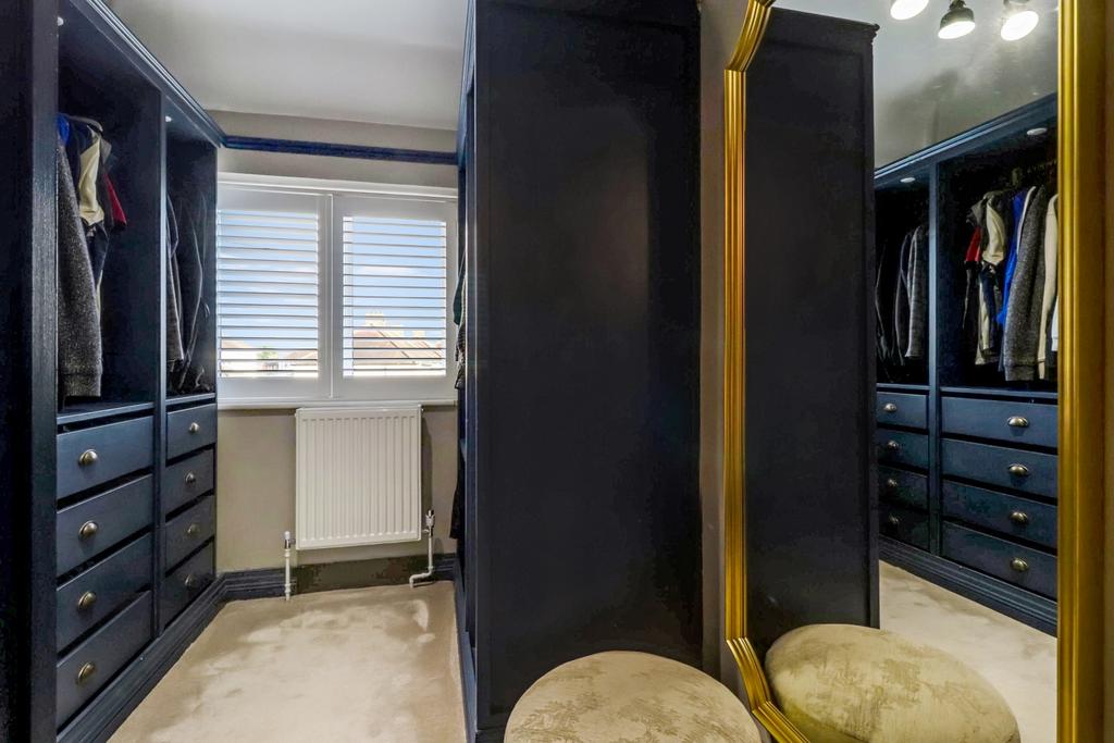 Bedroom 3 which is currently a walk in wardrobe