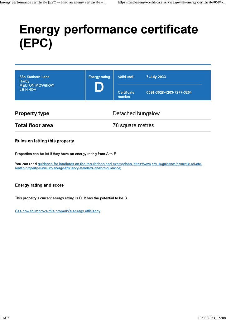 EPC Certificate