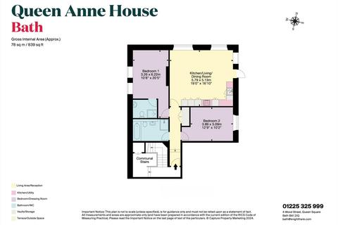 2 bedroom flat for sale, Apartment 2, Queen Anne House, 11 Charlotte Street, Bath, Somerset, BA1