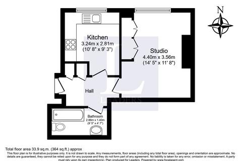 Studio to rent, Granville Park, Lewisham, SE13
