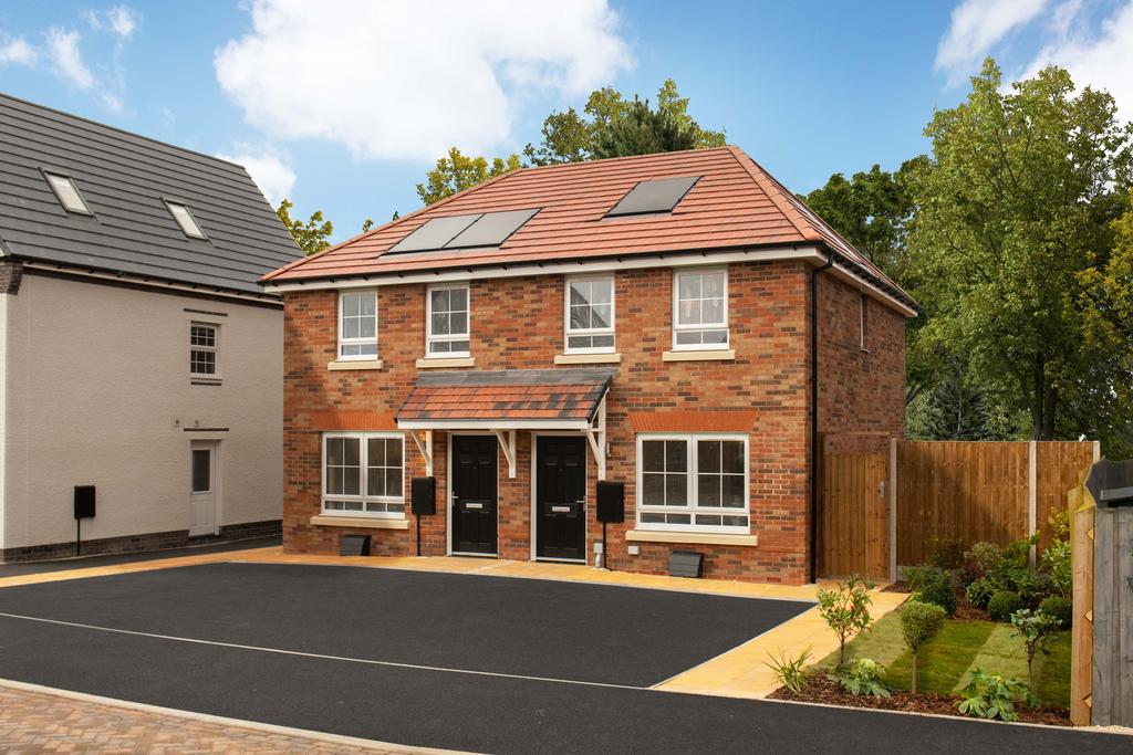 Semi detached brick Archford homes at The Damsons