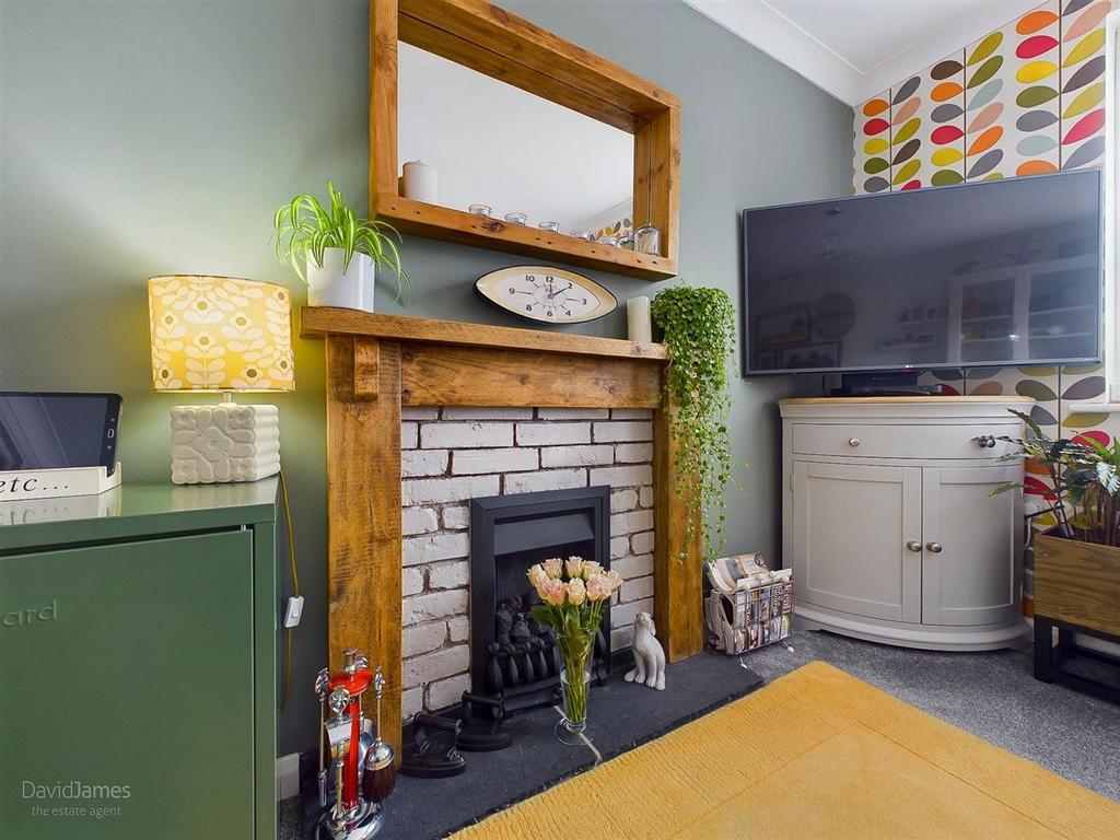 Lounge feature fireplace