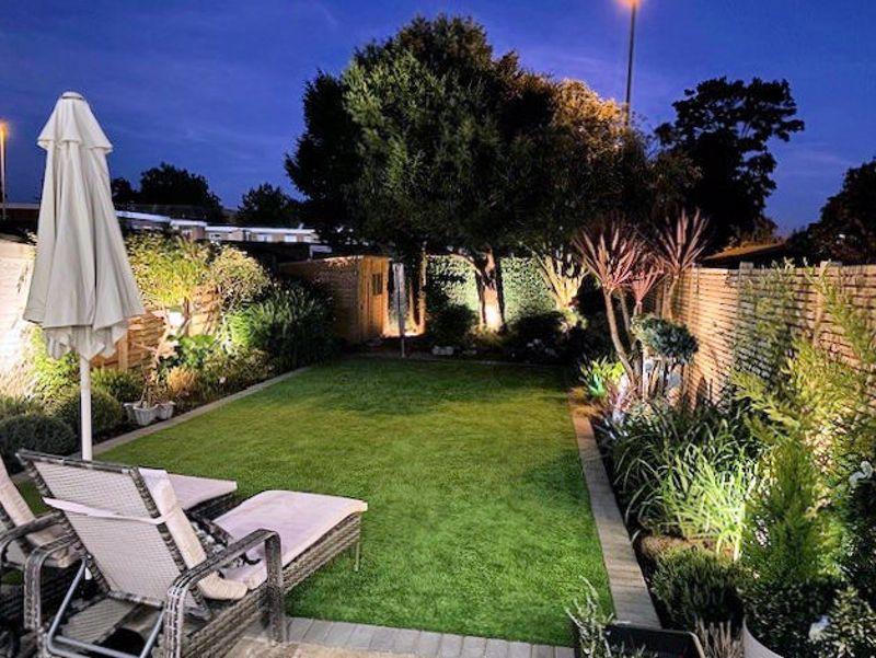 Rear Garden At Night