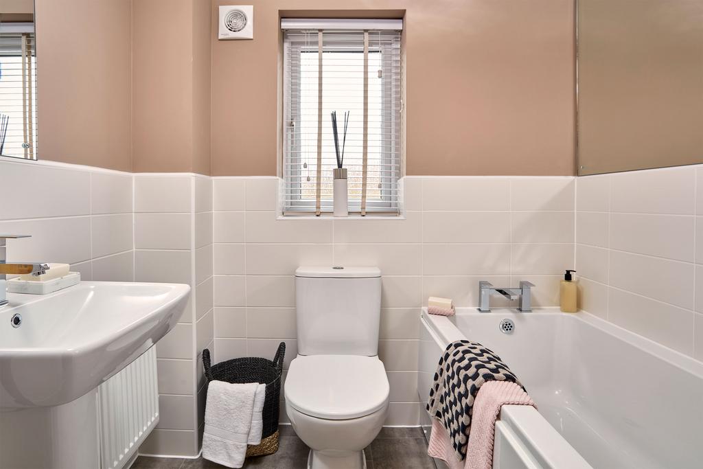 Family bathroom in the Maidstone 3 bedroom home