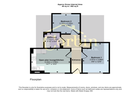 2 bedroom flat to rent, GFF Jewell Road, Bournemouth, Dorset