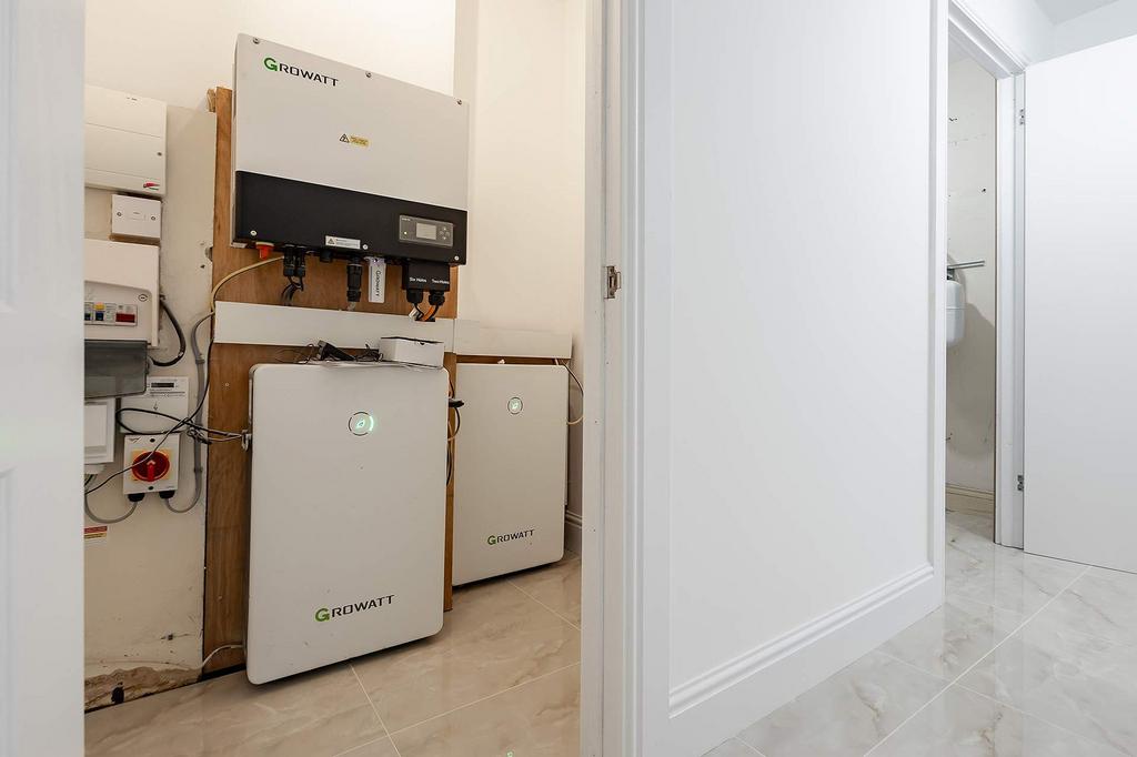 Solar Panel Batteries Basement