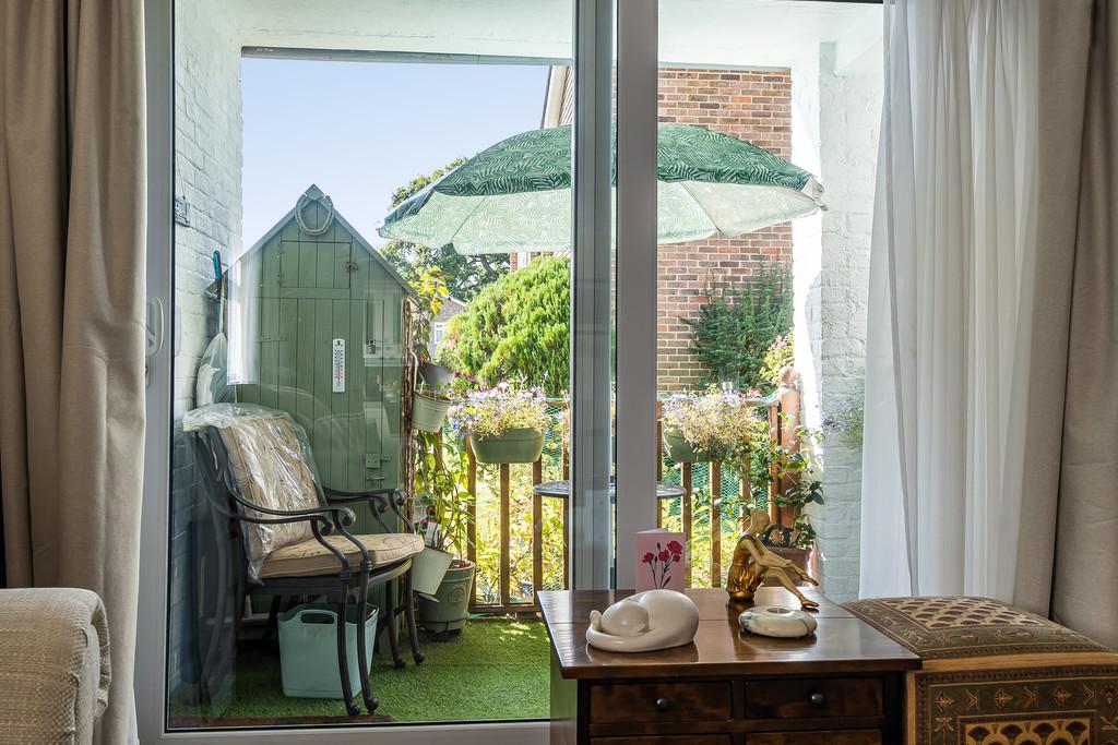 View from Sitting Room to Patio