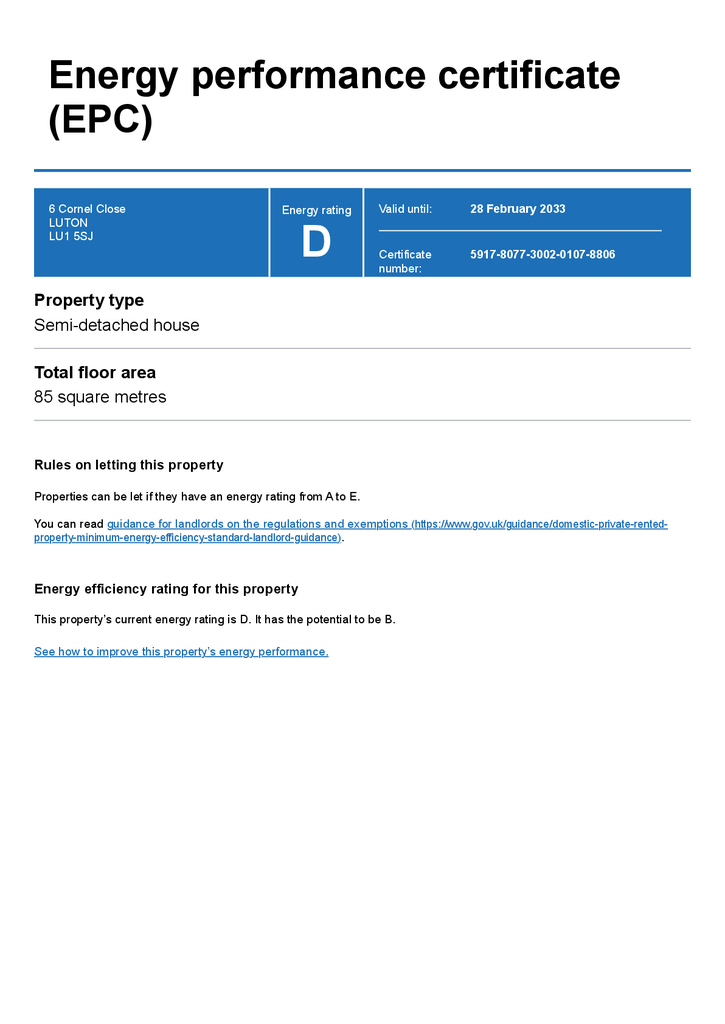 EPC Certificate