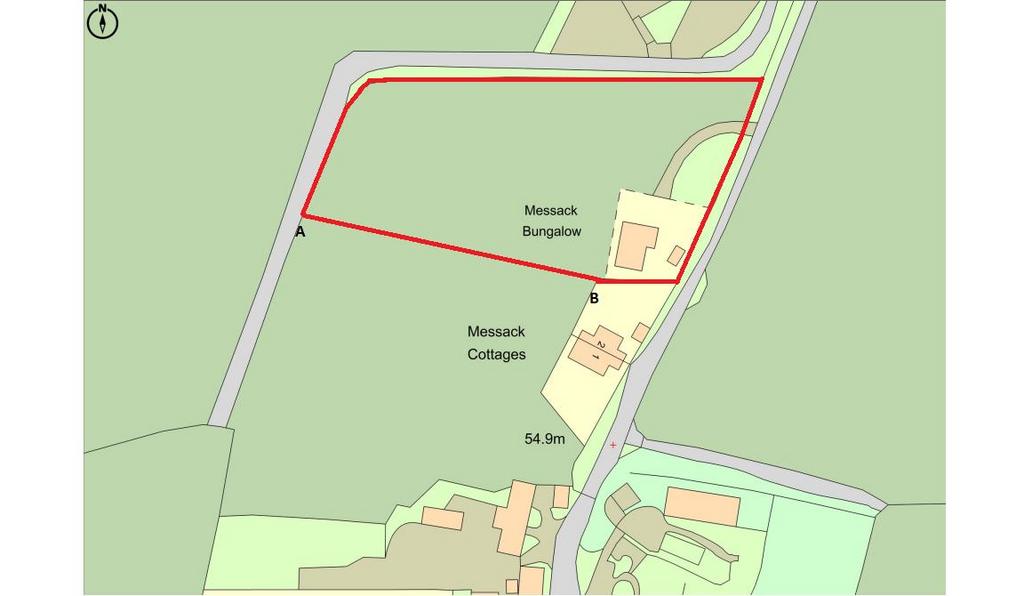 Messack Bungalow Boundary   A and B Marked.png