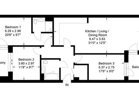 3 bedroom flat to rent, Lismore Boulevard, Javelin House, NW9