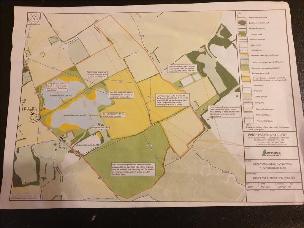 Plan Showing Lakes