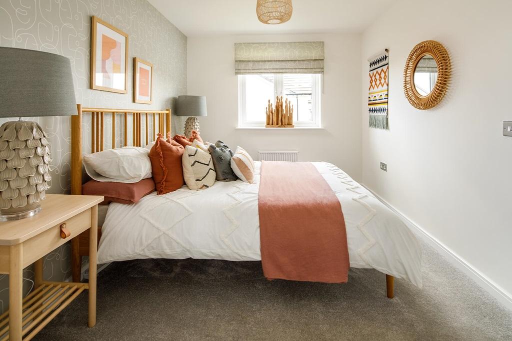 Double bedroom looks out onto the rear garden