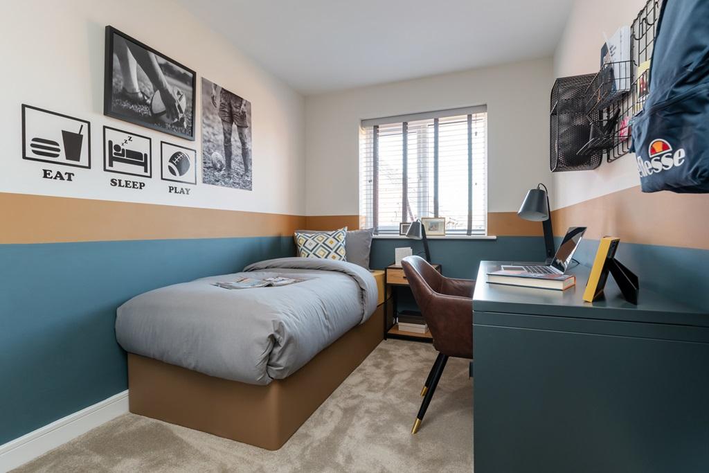 There's space for work and play in bedroom three