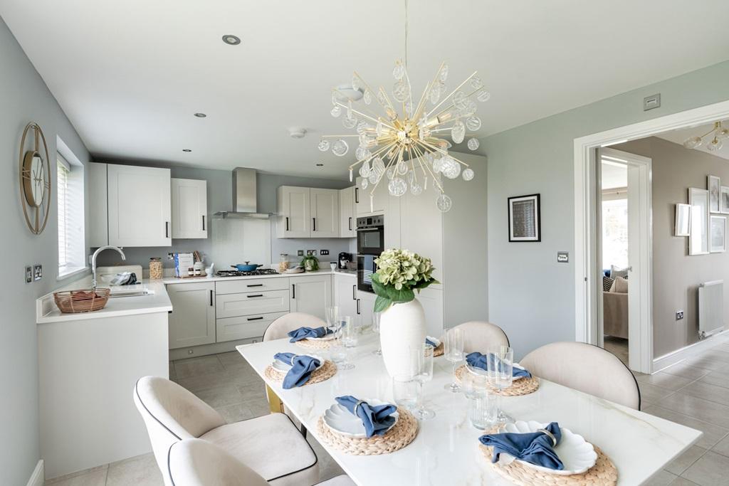 Open plan kitchen dining room