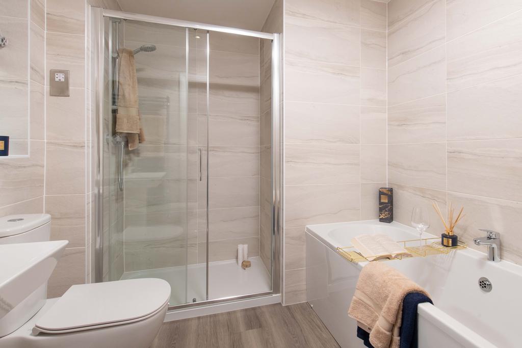 Modern bathroom in a detached home