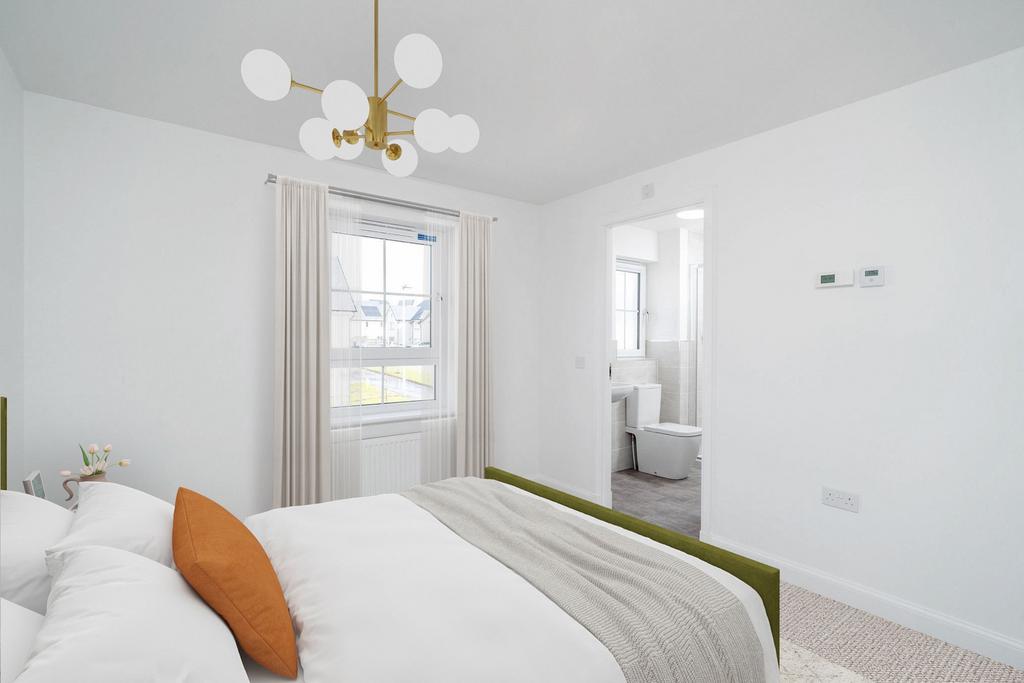 Main bedroom in 3 bedroom Meldrum house type