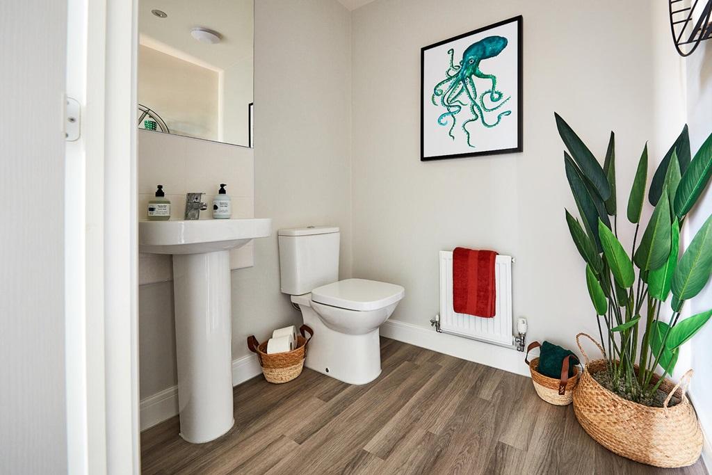 Handy guest cloakroom off the hallway