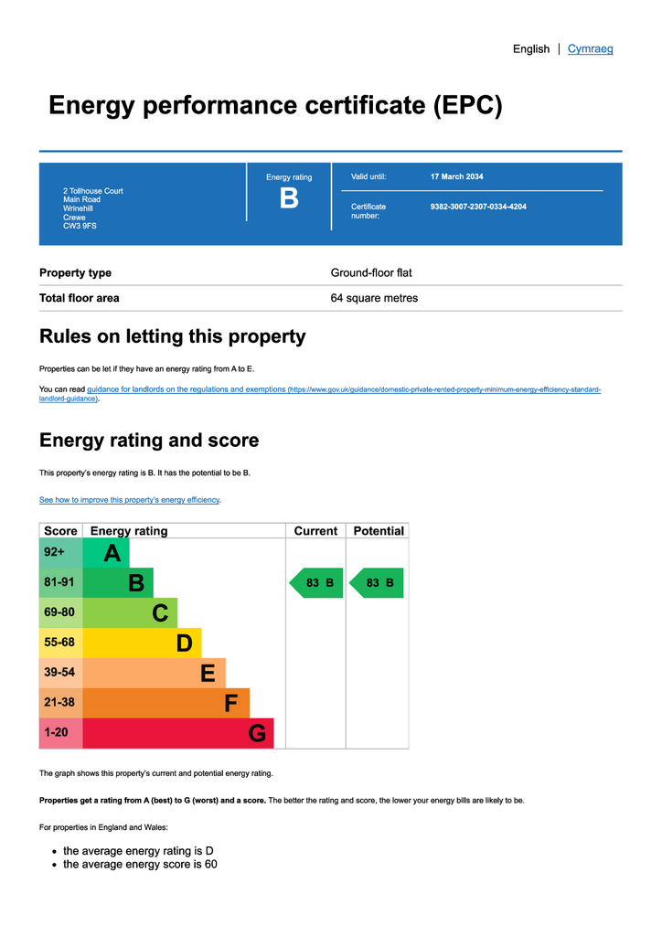 2 Tollhouse Court EPC