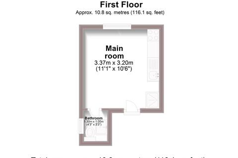 Studio to rent, First avenue, Hove, BN3