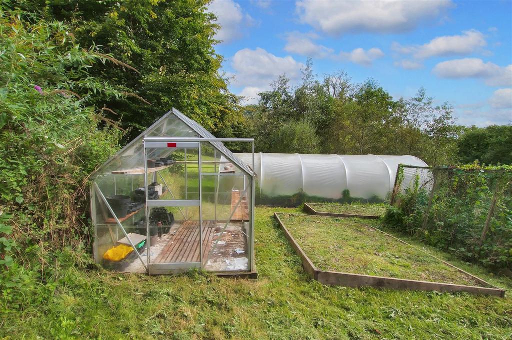 Lower garden with veg plot etc