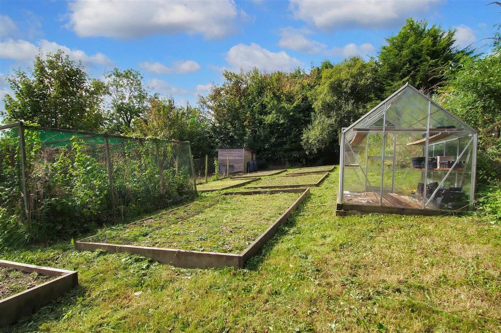 Lower garden with veg plot etc