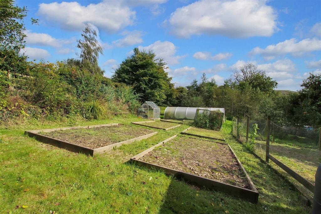 Lower garden with veg plot etc