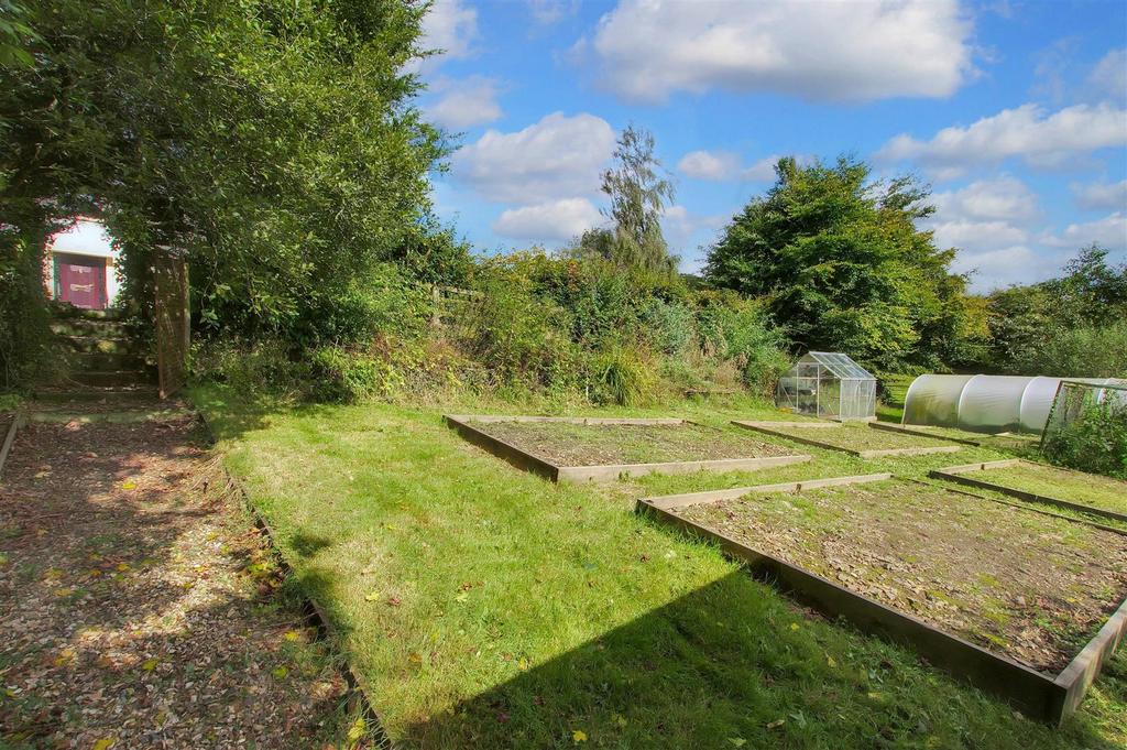 Lower garden with veg plot etc