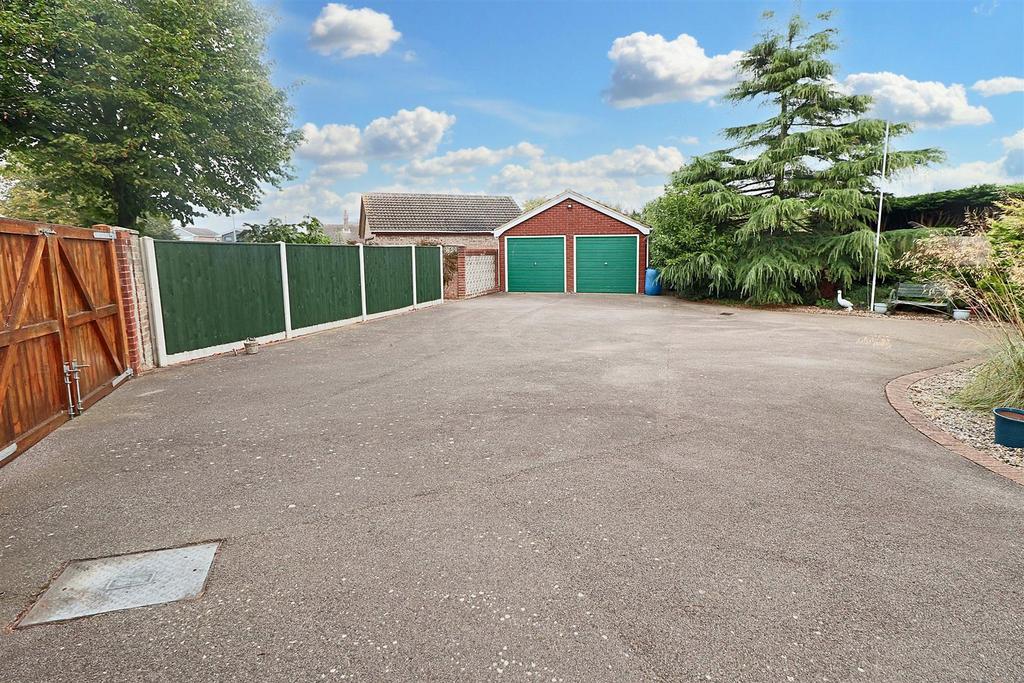 Detached double garage