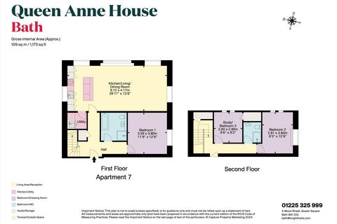 3 bedroom property for sale, Apartment 6, Queen Anne House, Charlotte Street, Bath, Somerset, BA1