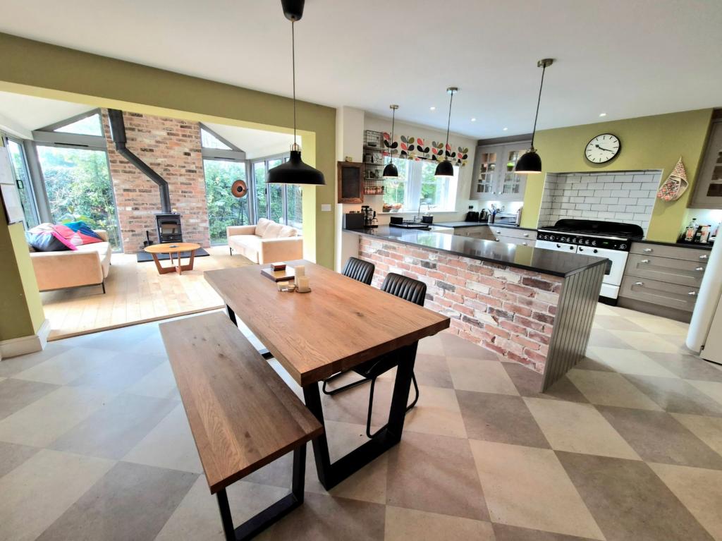 Dining Kitchen into Garden Room