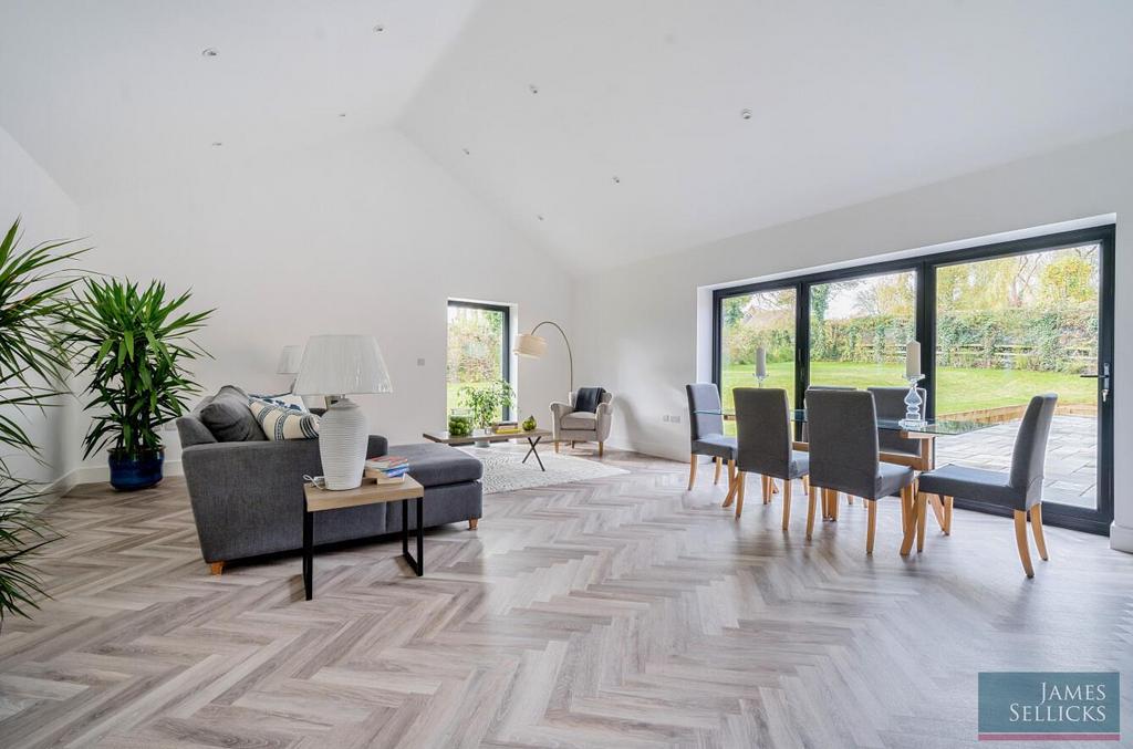 Open plan kitchen, family/dining room