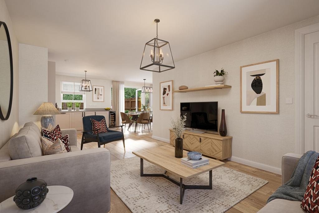 Open-plan living in the 4 bedroom Kennisham...